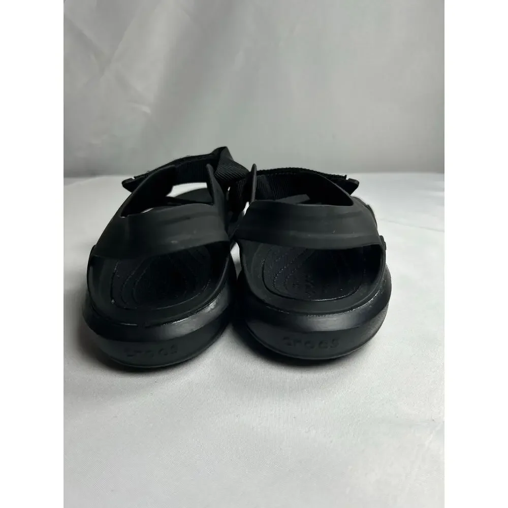 NWOT Crocs Swiftwater Expedition Sandal Shoes Strap  Black Rubber  men Size 11 M